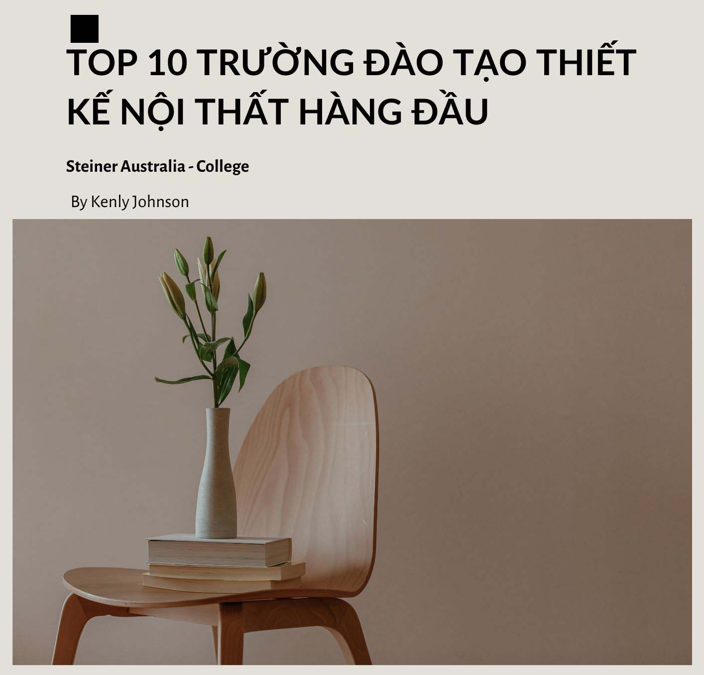Top 10 khoa hoc thiet ke noi that tai viet nam
