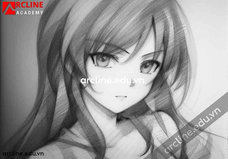 Minh họa: Vẽ chân dung anime: dựng đầu, đặt nét mặt và tạo biểu cảm Hình minh họa cho bài Vẽ chân dung anime: dựng đầu, đặt nét mặt và tạo biểu cảm
