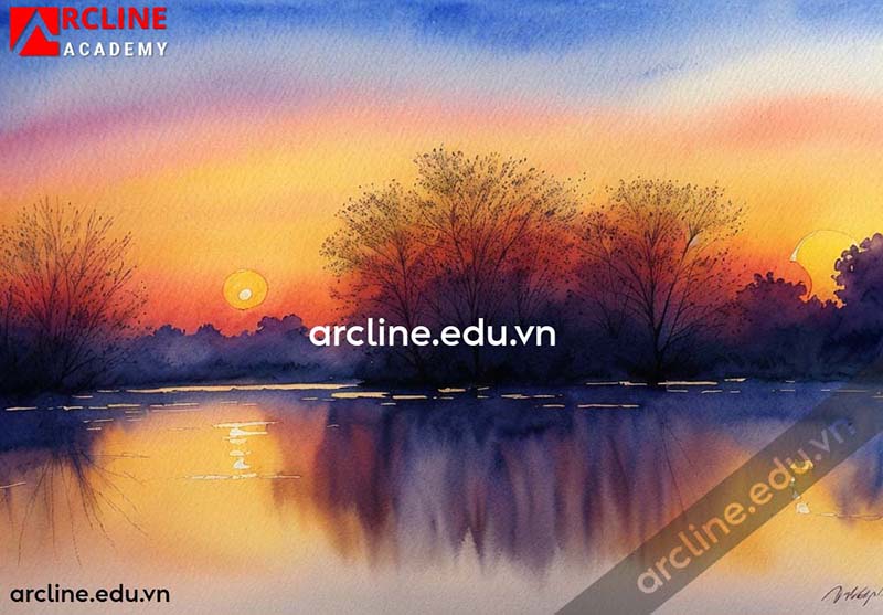 Hướng dẫn vẽ tranh màu nước đơn giản cho học sinh